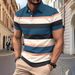 Striped T-Shirt For Men Printed Men'S Clothing Loose Oversized-Shirt Street Trend Short Sleeved Daily Casual Tees Top_viptrois.com