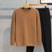 Autumn And Winter Round Neck Sweater, Men's Inner Warm Knit Sweater, Pullover Sweater, Base Sweater_viptrois.com