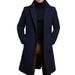 Classic Single-Breasted Trench Coat For Men – Slim Fit Lapel Coat (Khaki/Black/Light Gray/Royal Blue/Burgundy/Dark Blue/Dark Gray, Sizes M-5XL)_viptrois.com