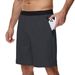 Men's Casual Solid Pattern Fitness Sports Shorts Special Offer Lightweight Breathable Polyester Mesh Mid Waist Pullstring 7 Inch Zipper Pocket_viptrois.com
