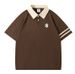 Men's Clothing Spring And Summer New Fashion Casual Cotton Polo Short Sleeved Men And Women's Loose Top Lapel_viptrois.com