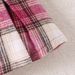 Children's dress Preppy girls' autumn and winter high-neck lace long-sleeved plaid waist skirt for children_viptrois.com
