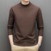 Men's Clothing Men's Thermal Underwear Long Sleeve T-Shirt Winter Fleece Lined Stretchable Comfortable Base Layer High Neck Casual Wear_viptrois.com