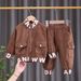 Boys' Corduroy Zip-Up Long Sleeve Two-Piece Outfit – Casual Spring & Autumn Set (80-120cm, Black/Beige/Brown)_viptrois.com