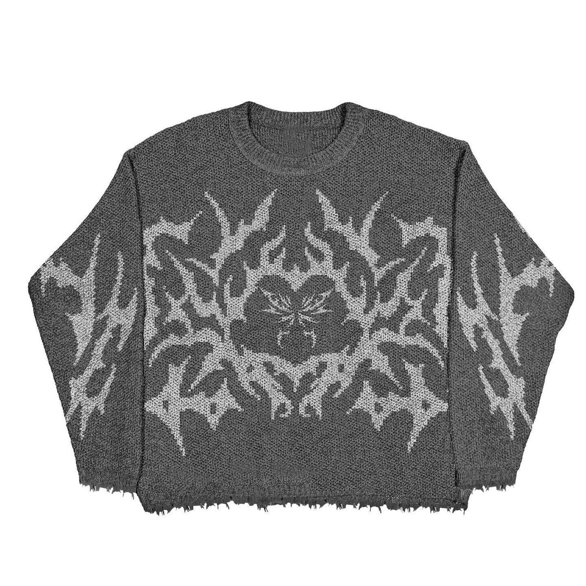 Men's Clothing American Retro Niche Design Sweater Autumn And Winter New Trendy Brand Pullover Round Neck Knitted Sweater Jacket_viptrois.com