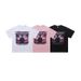 American Street Style Pink Portrait Print Design Pure Cotton Loose Casual Men's T-shirt For Summer_viptrois.com