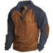 Pure Pure 2024 Cross-Border Independent Station European Size Autumn Winter Men's Casual Henley Sports Sweatshirt Top_viptrois.com