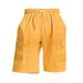 Men's Clothing Men's Summer Corduroy Multi Pocket Five Point Casual Sporty Drawstring Solid Color Cargo Shorts_viptrois.com