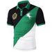 Men's Breathable Polo Shirts - Casual Business Short Sleeve Shirt With Relaxed Fit | Moisture-Wicking Golf & Office Wear (S-2XL, Emerald Green)_viptrois.com