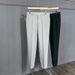 Men's Clothing Men's Summer Versatile Loose Straight Brown Nine Point Suit Pants Casual Trousers Slim Fit Trend_viptrois.com
