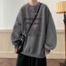 Sweater Men's Crew Neck 2026 Autumn And Winter New Trendy Brand Fashion Versatile Printed Top Men's Korean Version Velvet Casual Long Sleeves_viptrois.com