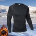 Autumn Winter Fleece-Lined Sportswear Set For Men Outdoor Skiing Running Quick-Dry Tight Fitness Base Layer Thermal_viptrois.com