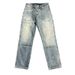 Retro Washed Distressed Denim Jeans High End Men's Spring Summer Trendy Loose Fit Cool And Edgy Wasteland Colored Straight Leg_viptrois.com