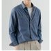 New Cross-border American Retro Denim Shirt Men's Pure Cotton Double Pocket Men's Shirt Tooling Style Long-sleeved Shirt Men's_viptrois.com