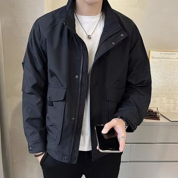 2023 New Men's And Autumn Trendy Fashionable Stylish Top High-end Workwear Spring Jacket Clothing_viptrois.com