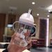 350ml Kids Drinking Cup Feeding Bottle With Straw Gravity Ball Wide Caliber Bottle_viptrois.com