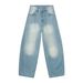 "Vintage Washed Wide-Leg Jeans – Korean Streetwear Vibe (S-XL, Retro/Black/Gray)"_viptrois.com