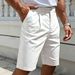 Men's Solid Color Casual Five Point Pants Business Golf Sports Shorts Men's Slim Fit Straight Leg Summer_viptrois.com