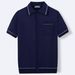 Men's Clothing Anti Pilling Cool Silk Knitted Polo Shirt_viptrois.com