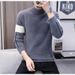 Teenage Boys' Sweater, Autumn And Winter Mink Fur Knit Sweater, Half High Collar For Wearing_viptrois.com