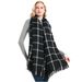 Unisex Black and white plaid scarf Red plaid scarf air conditioner shawl_viptrois.com