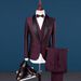 Men's new foreign trade green fruit collar men's dress groom's best man's suit suit male emcee performance business casual men's wear_viptrois.com