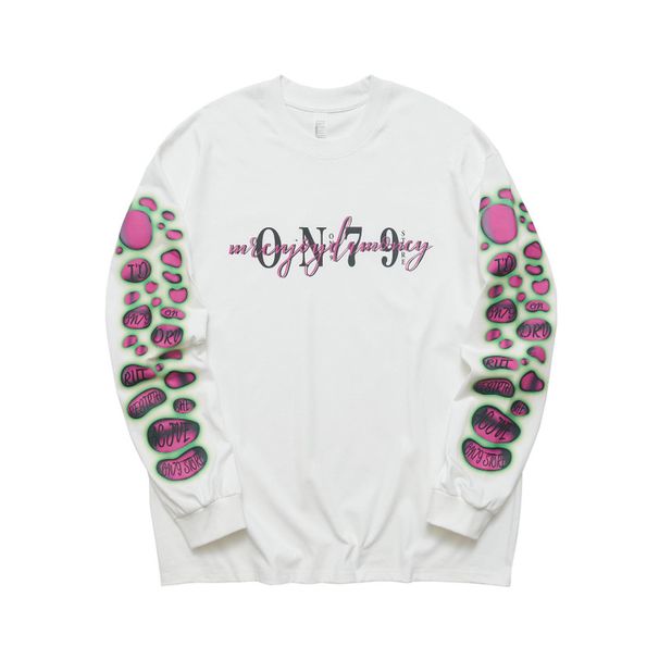 National Trend Brand Letter Print Long Sleeve T-Shirt Men Autumn Loose American Street Style Crew Neck Top_viptrois.com