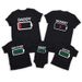 Free Shipping Pure Cotton Ins Letters Battery Dead Interesting Print Parent Daughter Parent Child Outfit T_viptrois.com