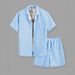 Men's Clothing Men's Summer Beach Two-Piece Set Short-Sleeved Shirt And Shorts Casual Vacation Suit Two-Tone Textured_viptrois.com