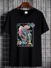 The Lovers Tarot Card Occult Goth Halloween Gothic Kissing T-Shirt Soft Stylish Print Round Neck Short Sleeve Female Fashion Women Top Graphic Tees Designer Clothes Casual Unisex Women T-Shirt For Women Casual Comfortable Stretched Streetwear_viptrois.com