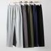 Men's Heavyweight Terry Cloth Sweatpants Trendy Retro Sporty Loose Straight Leg Drawstring Casual Bottoms 340G_viptrois.com