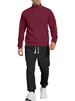 Men's Casual Sportswear Set - Long Sleeve Stand Collar Top & Jogger Pants, Jacquard Design, Outdoor & Streetwear (S-XXXL, Multiple Colors)_viptrois.com