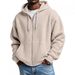 Cross-Border European And American New Heavyweight Long-Sleeve Hooded Jacket Men, Solid Color Loose Trendy Men's_viptrois.com