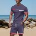 Men's 3D Digital Print Sports Two-Piece Set - Breathable Short Sleeve T-Shirt & Shorts Outfit_viptrois.com