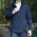 Men's Clothing Spring And Autumn Jackets For Middle Aged Men, Thin Workwear, Outdoor Leisure Windproof Hooded Mid Length Coat For Men_viptrois.com