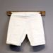 Men's Clothing Personalized Color Matching Slim Fit White Denim Shorts Fashion Trend All Match Shorts_viptrois.com