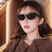 Popular Cat Eye Narrow Frame Small Frame Sunglasses High End Plastic Teeth Men And Women Street Shooting Sunglasses_viptrois.com