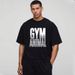 American Street Boxy Fit Fitness T-shirt Loose Super Large Size Shoulder Sleeves 240g Pure Cotton Bottoming Shirt Breathable Tide_viptrois.com