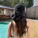 New Black Glue Large Brimmed Sunshade Hat For Women, Foldable Storage, UV Protection, Covering Sun Hat, Small Face_viptrois.com