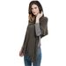 Unisex Cape Women's solid-colored striped fringed hooded cape_viptrois.com