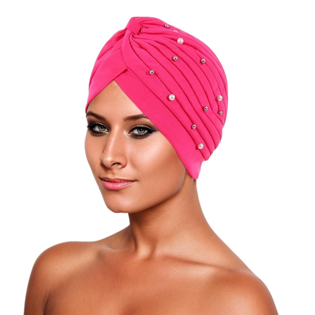 Muslim hat Turban cap pleats nail bead pleats simple watermelon cap_viptrois.com