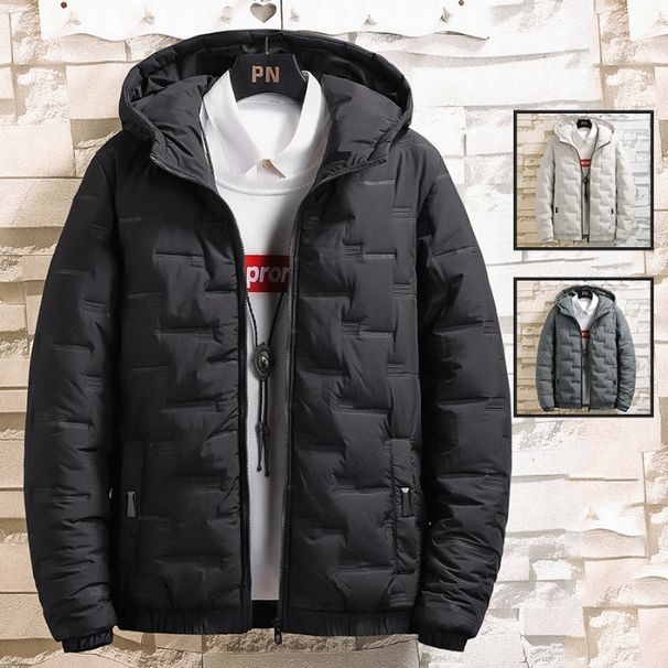 2025 Men's Fashion Trend New Winter Hooded Thickened Puffer Warm Coat Trendy 50 Area Cotton Jacket_viptrois.com