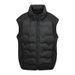 Men's Slim Fit Down Vest – Lightweight Warmth, Stand Collar, Black/Grey/Beige, S-3XL_viptrois.com