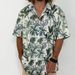 Men's Clothing Loose Short Sleeved Floral Shirt Beach Shirt Handsome Tops Men's Clothing_viptrois.com