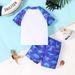 Boys Suit Summer Shark Pullover Shorts Two Piece Suit European And American Fashion Quick Drying Children's Beach Swimsuit Suit_viptrois.com