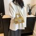 Women's Bags Fashion Diamond Small Square Bag Pleated Handbag Ladies Bag Foreign Temperament Shoulder Messenger Bag_viptrois.com
