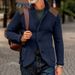 Men's Retro Knit Cardigan With PU Trim & Lapel Collar – Oversized Winter Sweater For Casual & Outdoor Wear_viptrois.com