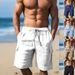 Men's Summer Work Shorts Multi-Pocket Drawstring Beach Pants European American Style_viptrois.com