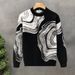 Pattern Round Neck Long Sleeved Warm Sweater, Fashionable Base Knit Top, Retro Autumn And Winter_viptrois.com
