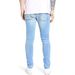 Men's Clothing Slim Fit Stretch Denim Jeans Distressed Washed Casual Skinny Pants Streetwear Style_viptrois.com